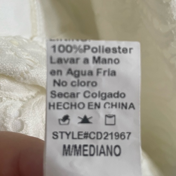 Windsor All About The Lace Skater Dress In Ivory. Pre-Owned. - Picture 6 of 9